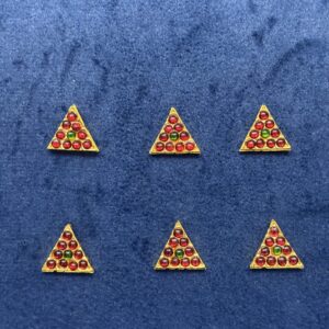 Kemp Triangle Pendant with stones