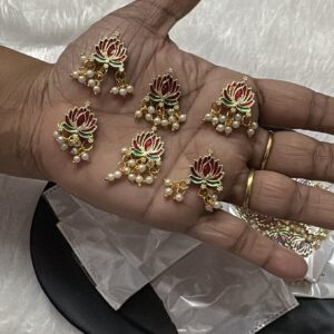 Lotus Pendant with loreal beads-Design1