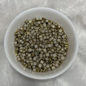 4X4 Square Kundan-Ceremic White