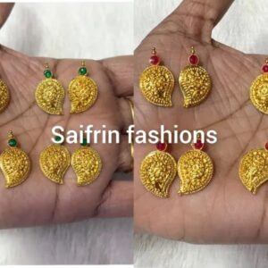 Mango Lakshmi Pendant with Single Stone (1 Pair)