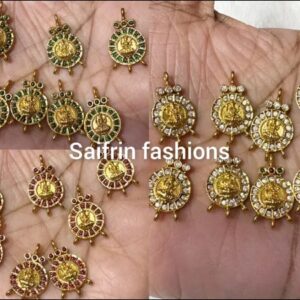 Lakshmi Pendant with Round Stones