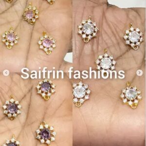 Round Flower with Big Center Stone