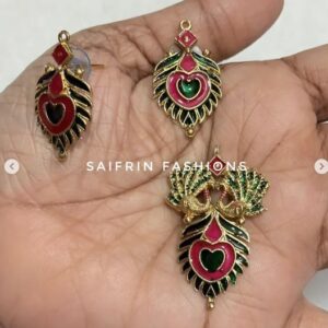 Peacock Pendant Earning Combo Set