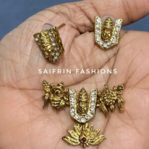 Perumal Pendant Earring Combo Set