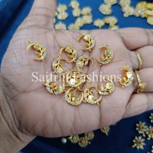 Moon with Rose Flower Pendant